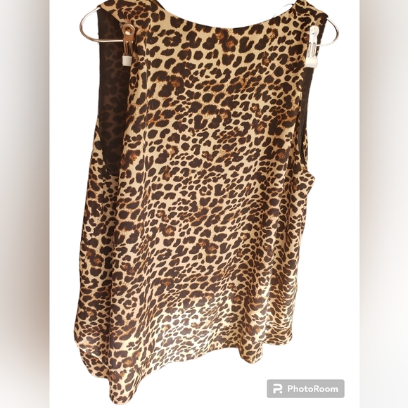 Zara animal print  sleeveless blouse size medium - Picture 2 of 4